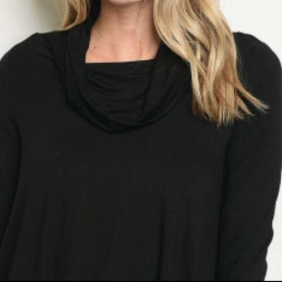 Black Tunic Top MADE IN USA - Picture 4 of 4